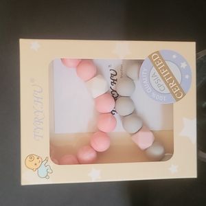 TYRY.HU Pacifier Clips With Silicone Teething Beads